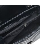Sac porté épaule en Cuir Rosia noir - 16x21x8 cm